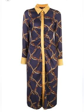 🆕 Jonathan Simkhai Belt Print Dress in Blue